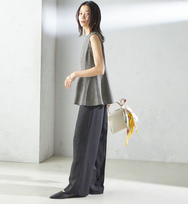 SHIPS for women「〈手洗い可能〉カラミ ペプラム ノースリーブ ブラウス」|シャツ・ブラウス|