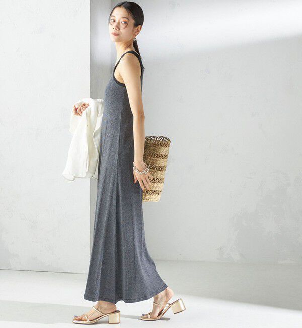 SHIPS for women「【SHIPS別注】miller:〈洗濯機可能〉ボーダー タンクトップ ワンピース」|ワンピース|ブラック