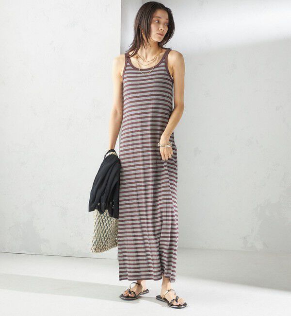 SHIPS for women「【SHIPS別注】miller:〈洗濯機可能〉ボーダー タンクトップ ワンピース」|ワンピース|