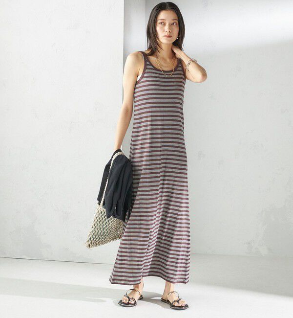 SHIPS for women「【SHIPS別注】miller:〈洗濯機可能〉ボーダー タンクトップ ワンピース」|ワンピース|