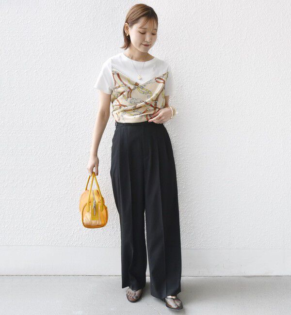 SHIPS for women「〈手洗い可能〉麻調 合繊 2タック ワイド パンツ 2」|その他|