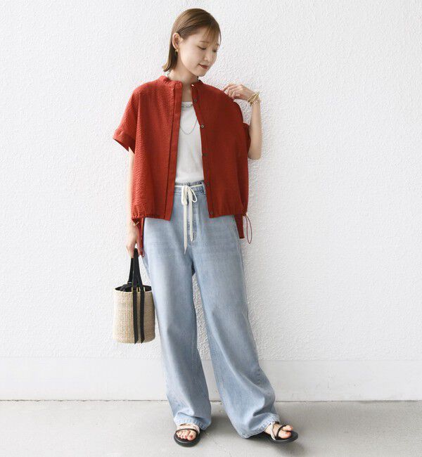 SHIPS for women「〈手洗い可能〉サッカー 裾 ドロスト ドルマン ブラウス 2」|シャツ・ブラウス|