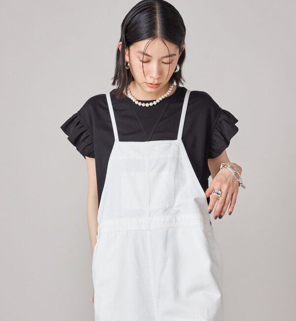 SHIPS for women「SHIPS NINE CASE:〈手洗い可能〉ミニ 裏毛 フリル カットソー」|Tシャツ・カットソー|