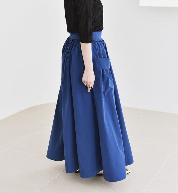 quaranciel「quaranciel:〈洗濯機可能〉タイプライター ギャザー フレア ポケット スカート」|スカート|