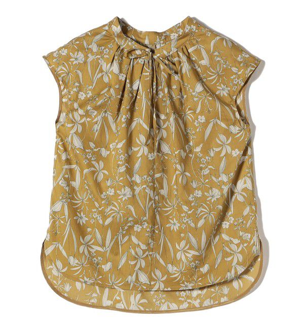 SHIPS for women「〈手洗い可能〉綿 ローン ボタニカル プリント フレンチ スリーブ ブラウス」|シャツ・ブラウス|