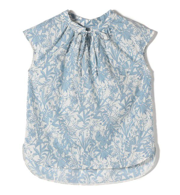 SHIPS for women「〈手洗い可能〉綿 ローン ボタニカル プリント フレンチ スリーブ ブラウス」|シャツ・ブラウス|