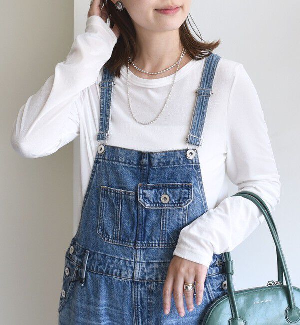 SHIPS for women「〈手洗い可能〉シアー トリコット  ポリエステル ベロア 前後2WAY ロングスリーブ」|Tシャツ・カットソー|オフホワイト