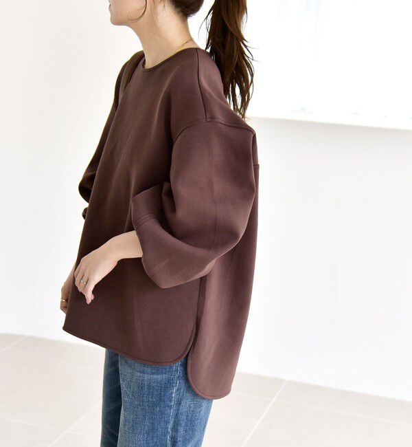 quaranciel「quaranciel:〈洗濯機可能〉ポンチ ボリュームスリーブ ビッグ スウェット プルオーバー」|スウェット・ジャージ|