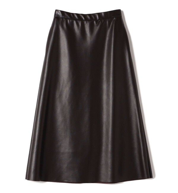 SHIPS for women「SHIPS Primary Navy Label:〈手洗い可能〉合皮 Aライン スカート」|スカート|ブラウン