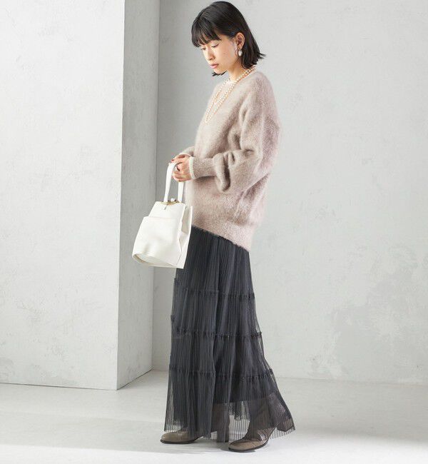 SHIPS for women「杢 フォックス カシミヤ クルーネック ニット プルオーバー」|ニット・セーター|