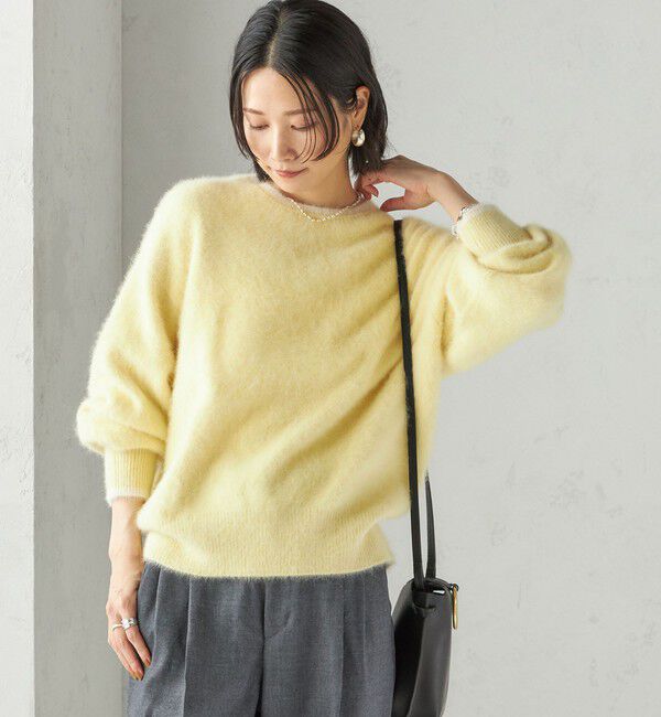 SHIPS for women「杢 フォックス カシミヤ クルーネック ニット プルオーバー」|ニット・セーター|