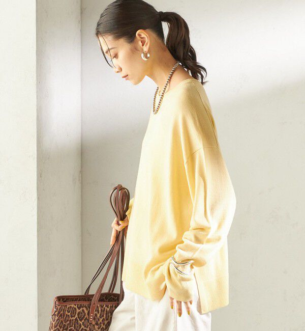 SHIPS for women「〈手洗い可能〉14G ウォッシャブル クルーネック ニット プルオーバー」|ニット・セーター|