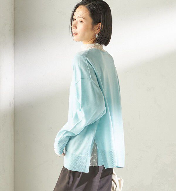 SHIPS for women「〈手洗い可能〉14G ウォッシャブル クルーネック ニット プルオーバー」|ニット・セーター|