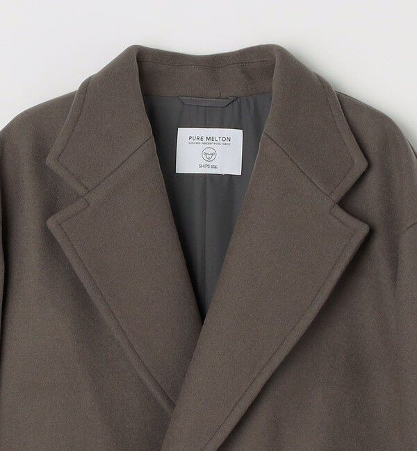 SHIPS any「SHIPS any: PURE WOOL MELTON ダブル チェスターコート 25AW◇」|チェスターコート|