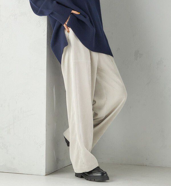 SHIPS for women「〈洗濯機可能〉TUMUGITO(R) コーデュロイ ドロスト パンツ」|その他|