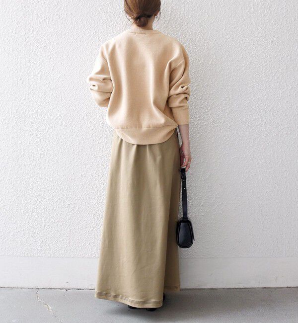 SHIPS any「SHIPS any:〈手洗い可能〉モールヤーン クルーネック ロゴ 千鳥柄 プルオーバー」|ニット・セーター|