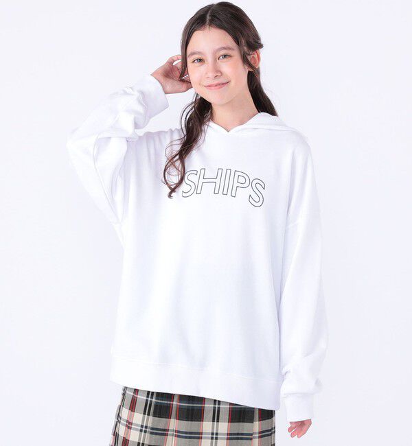 SHIPS KIDS「【WEB限定】SHIPS KIDS:100～160cm / SHIPS ラウンド ロゴ パーカ」|パーカー|