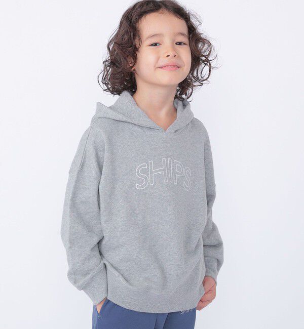 SHIPS KIDS「【WEB限定】SHIPS KIDS:100～160cm / SHIPS ラウンド ロゴ パーカ」|パーカー|