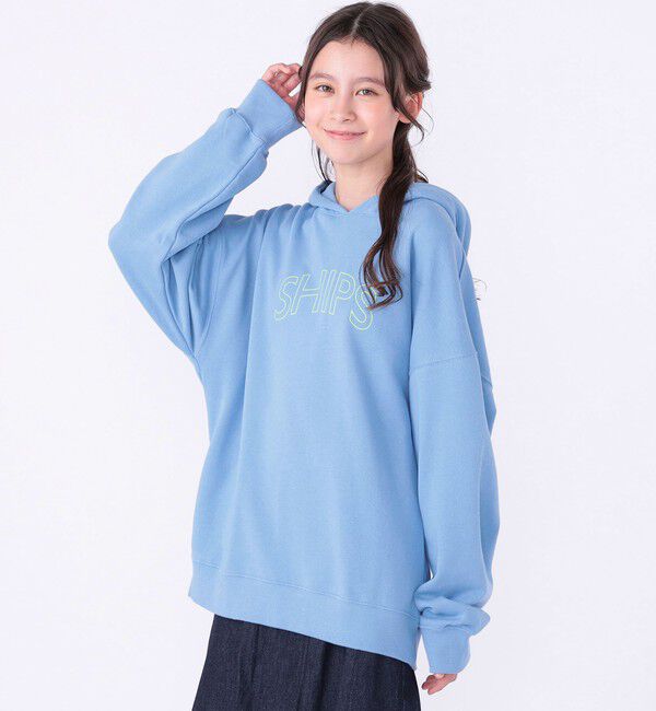 SHIPS KIDS「【WEB限定】SHIPS KIDS:100～160cm / SHIPS ラウンド ロゴ パーカ」|パーカー|