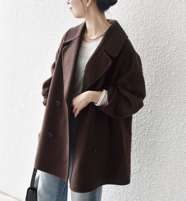 SHIPS any「SHIPS any: リバー ダブル テーラード ミドル コクーン コート」|その他|