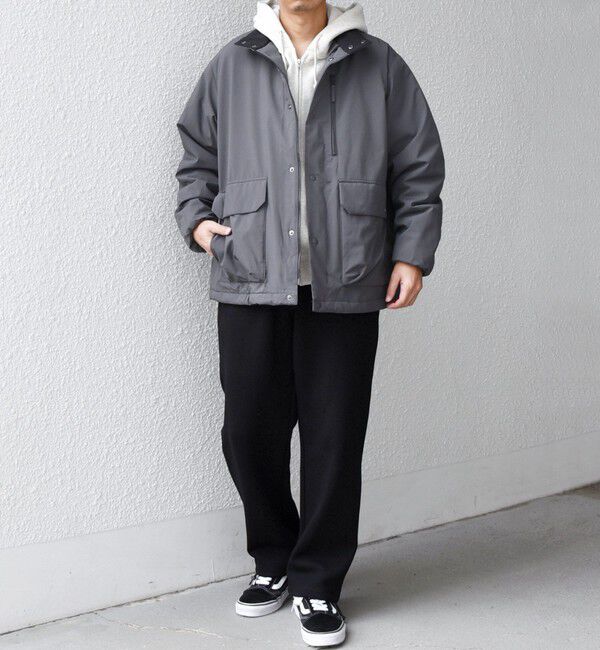 SHIPS any「SHIPS any:〈撥水/防風等〉多機能 中綿 2トーン スタンド ブルゾン 25AW◇」|ダウン|