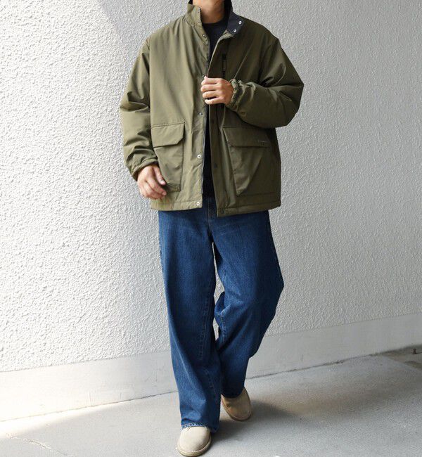 SHIPS any「SHIPS any:〈撥水/防風等〉多機能 中綿 2トーン スタンド ブルゾン 25AW◇」|ダウン|