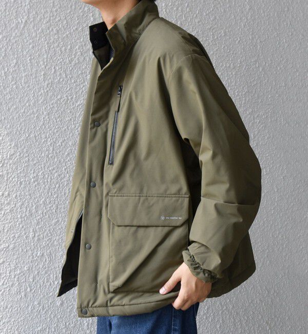 SHIPS any「SHIPS any:〈撥水/防風等〉多機能 中綿 2トーン スタンド ブルゾン 25AW◇」|ダウン|