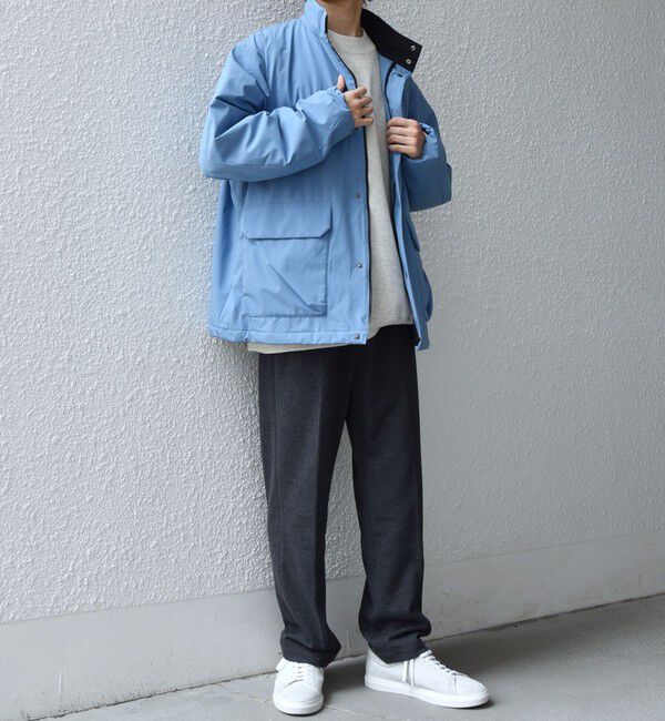 SHIPS any「SHIPS any:〈撥水/防風等〉多機能 中綿 2トーン スタンド ブルゾン 25AW◇」|ダウン|