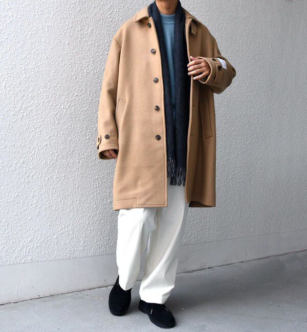 SHIPS any「SHIPS any: PURE WOOL MELTON ステンカラー コート 25AW◇」|ステンカラーコート|