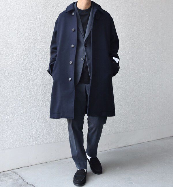 SHIPS any「SHIPS any: PURE WOOL MELTON ステンカラー コート 25AW◇」|ステンカラーコート|