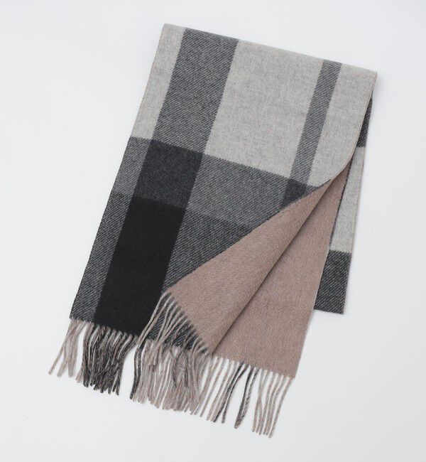 SHIPS「SHIPS: カシミヤ ダブルフェイス チェック マフラー」|マフラー|