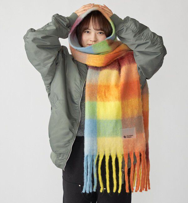 SHIPS「City Ambient Products: シャギー チェック ボリューム マフラー」|マフラー|その他