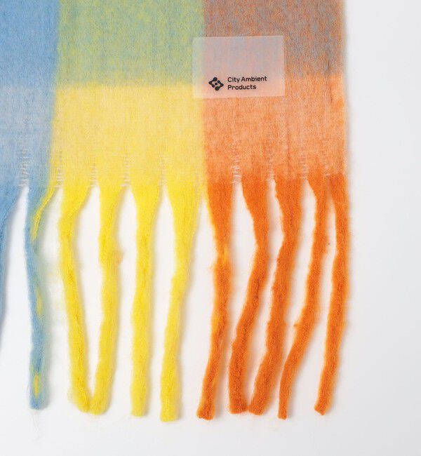 SHIPS「City Ambient Products: シャギー チェック ボリューム マフラー」|マフラー|