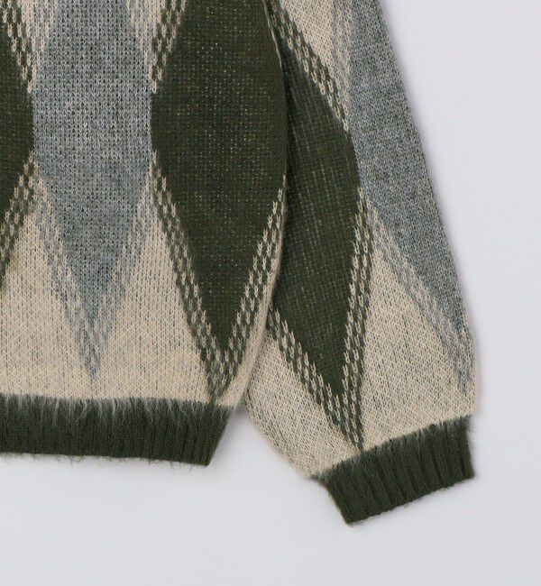 SHIPS「TOWNCRAFT: SHAGGY VINTAGE PATTERN V CARDIGAN」|カーディガン|