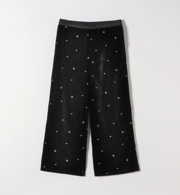SHIPS any「SHIPS any:〈手洗い可能〉ポリエステル ベロア 刺繍 ストレート ワイド パンツ」|その他|
