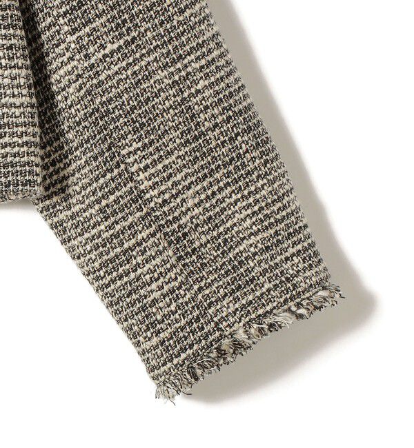 SHIPS for women「トライスピン 杢 ツイード パール モチーフ ボタン ジャケット（セレモニー対応可）」|ノーカラージャケット|