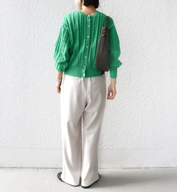 SHIPS for women「【WEB限定】〈手洗い可能〉レース 編み 2WAY カーディガン」|カーディガン|