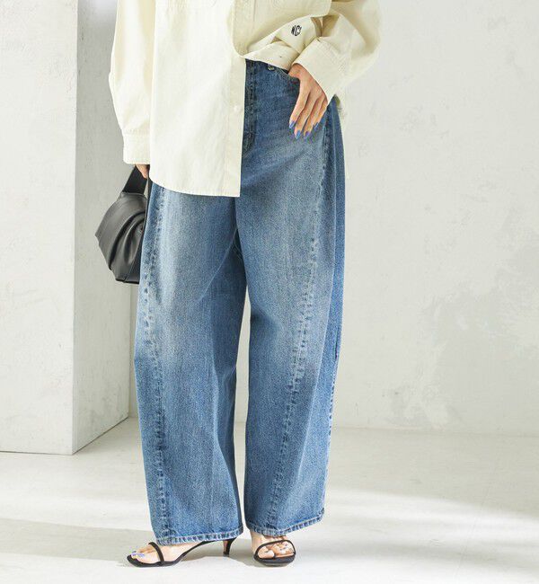 SHIPS for women「【SHIPS別注】BIT BLUE:バレル レック デニム パンツ」|デニム|