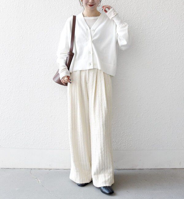 SHIPS any「SHIPS any:〈手洗い可能〉コットン ミックス Vネック コンパクト カーディガン」|カーディガン|