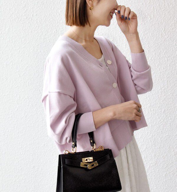 SHIPS any「SHIPS any:〈手洗い可能〉コットン ミックス Vネック コンパクト カーディガン」|カーディガン|