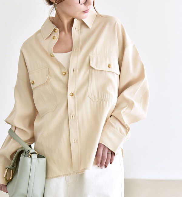 quaranciel「quaranciel:〈洗濯機可能〉フィブリル レギュラーカラー シャツ」|シャツ・ブラウス|