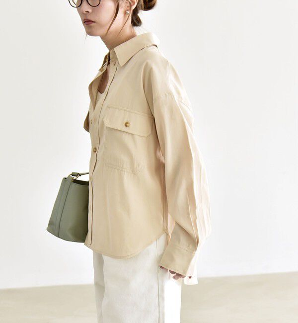 quaranciel「quaranciel:〈洗濯機可能〉フィブリル レギュラーカラー シャツ」|シャツ・ブラウス|