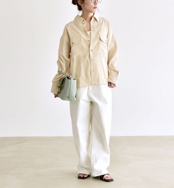 quaranciel「quaranciel:〈洗濯機可能〉フィブリル レギュラーカラー シャツ」|シャツ・ブラウス|