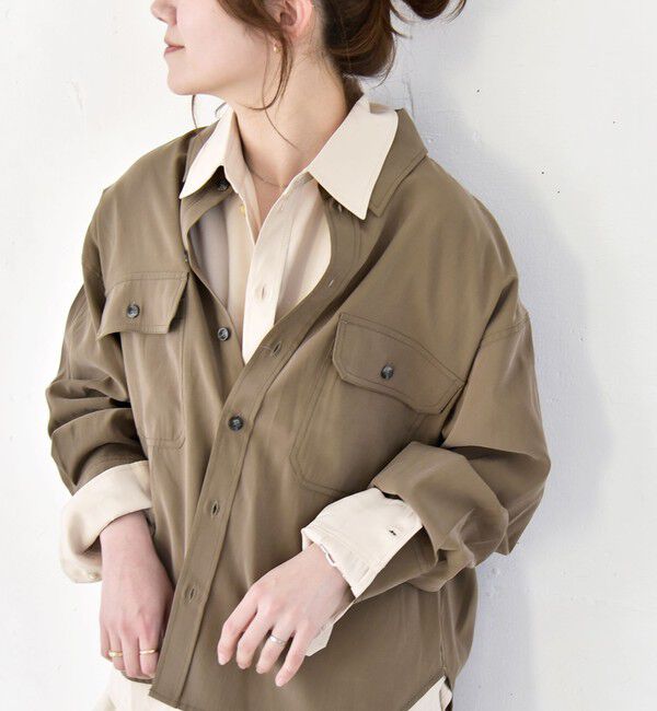 quaranciel「quaranciel:〈洗濯機可能〉フィブリル レギュラーカラー シャツ」|シャツ・ブラウス|