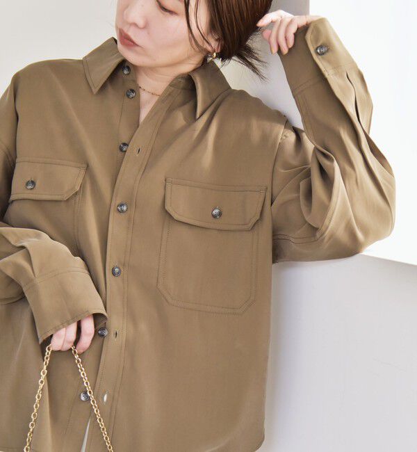 quaranciel「quaranciel:〈洗濯機可能〉フィブリル レギュラーカラー シャツ」|シャツ・ブラウス|