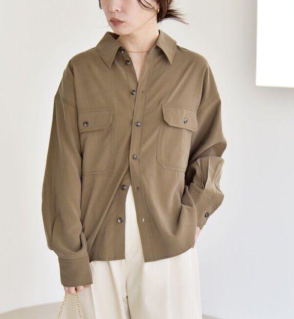 quaranciel「quaranciel:〈洗濯機可能〉フィブリル レギュラーカラー シャツ」|シャツ・ブラウス|