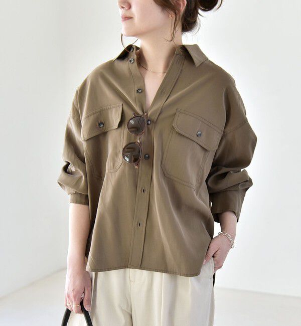 quaranciel「quaranciel:〈洗濯機可能〉フィブリル レギュラーカラー シャツ」|シャツ・ブラウス|