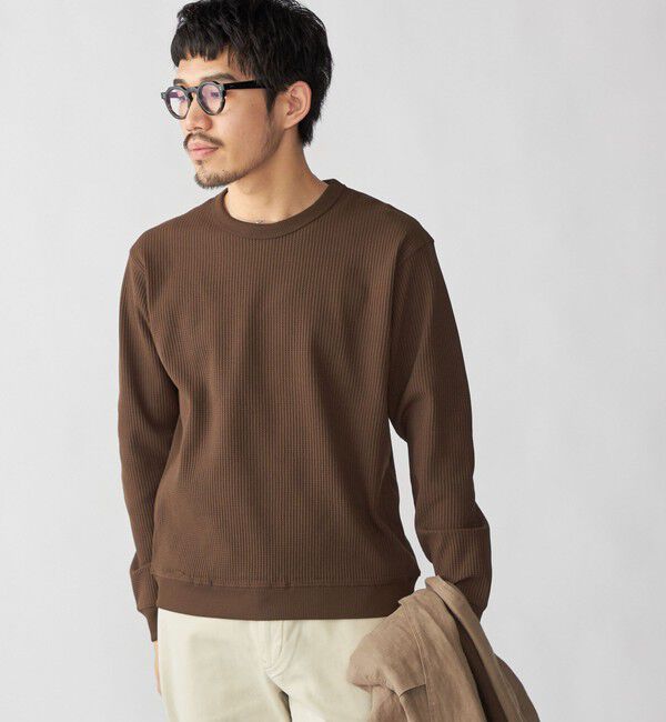 SHIPS「SHIPS:  〈軽量/UVカット〉SPEEDRY(R) ワッフル ロングスリーブ」|Tシャツ・カットソー|