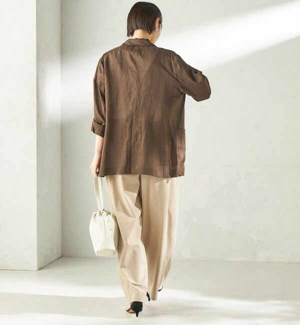 SHIPS for women「〈手洗い可能〉トロ ピン ストライプ ウエスト ギャザー パンツ」|その他|