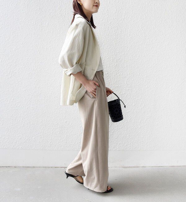 SHIPS for women「〈手洗い可能〉トロ ピン ストライプ ウエスト ギャザー パンツ」|その他|